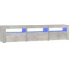 vidaXL TV-Schrank mit LED-Leuchten Betongrau 180x35x40 cm 1* Wohnwände|TV-Wände