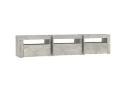 vidaXL TV-Schrank mit LED-Leuchten Betongrau 180x35x40 cm 1* Wohnwände|TV-Wände