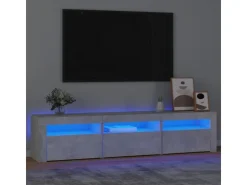 vidaXL TV-Schrank mit LED-Leuchten Betongrau 180x35x40 cm 1* Wohnwände|TV-Wände