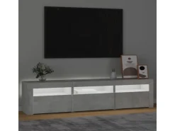 vidaXL TV-Schrank mit LED-Leuchten Betongrau 180x35x40 cm 1* Wohnwände|TV-Wände