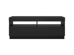 vidaXL TV-Schrank mit LED-Leuchten Schwarz 100x35x40 cm