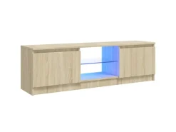vidaXL TV-Schrank mit LED-Leuchten Sonoma-Eiche 120x30x35,5 cm