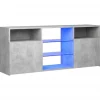 vidaXL TV-Schrank mit LED-Leuchten Betongrau 120x30x50 cm* TV-Wände