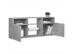 vidaXL TV-Schrank mit LED-Leuchten Betongrau 120x30x50 cm* TV-Wände