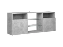 vidaXL TV-Schrank mit LED-Leuchten Betongrau 120x30x50 cm* TV-Wände