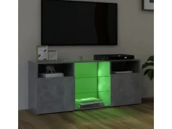 vidaXL TV-Schrank mit LED-Leuchten Betongrau 120x30x50 cm* TV-Wände