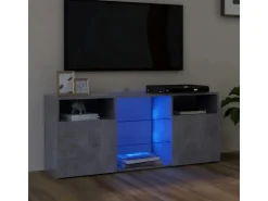 vidaXL TV-Schrank mit LED-Leuchten Betongrau 120x30x50 cm* TV-Wände