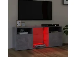 vidaXL TV-Schrank mit LED-Leuchten Betongrau 120x30x50 cm* TV-Wände