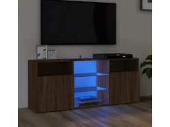 vidaXL TV-Schrank mit LED-Leuchten Braun Eichen-Optik 120x30x50 cm* Wohnwände
