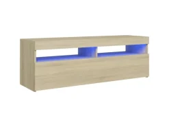 vidaXL TV-Schrank mit LED-Leuchten Sonoma-Eiche 120x35x40 cm Modell 4