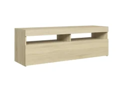vidaXL TV-Schrank mit LED-Leuchten Sonoma-Eiche 120x35x40 cm Modell 4