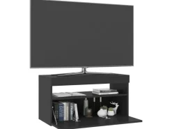 vidaXL TV-Schrank mit LED-Leuchten Schwarz 75x35x40 cm* Wohnwände|TV-Wände