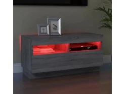 vidaXL TV-Schrank mit LED-Leuchten Grau Sonoma 80x35x40 cm* Wohnwände|TV-Wände