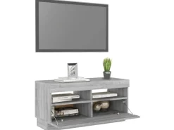 vidaXL TV-Schrank mit LED-Leuchten Grau Sonoma 80x35x40 cm* Wohnwände|TV-Wände