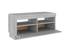 vidaXL TV-Schrank mit LED-Leuchten Grau Sonoma 80x35x40 cm* Wohnwände|TV-Wände