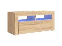 vidaXL TV-Schrank mit LED-Leuchten Sonoma-Eiche 90x35x40 cm Modell 1* TV-Wände|Wohnwände