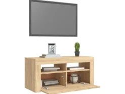 vidaXL TV-Schrank mit LED-Leuchten Sonoma-Eiche 90x35x40 cm Modell 1* TV-Wände|Wohnwände