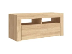 vidaXL TV-Schrank mit LED-Leuchten Sonoma-Eiche 90x35x40 cm Modell 1* TV-Wände|Wohnwände