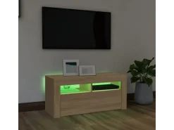 vidaXL TV-Schrank mit LED-Leuchten Sonoma-Eiche 90x35x40 cm Modell 1* TV-Wände|Wohnwände