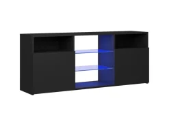 vidaXL TV-Schrank mit LED-Leuchten Schwarz 120x30x50 cm* Schränke