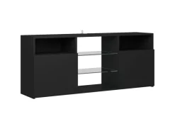 vidaXL TV-Schrank mit LED-Leuchten Schwarz 120x30x50 cm* Schränke