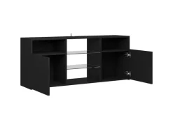 vidaXL TV-Schrank mit LED-Leuchten Schwarz 120x30x50 cm* Schränke