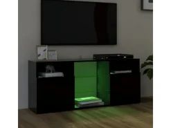 vidaXL TV-Schrank mit LED-Leuchten Schwarz 120x30x50 cm* Schränke