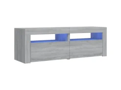 vidaXL TV-Schrank mit LED-Leuchten Grau Sonoma 120x35x40 cm Modell 1* Wohnwände