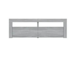 vidaXL TV-Schrank mit LED-Leuchten Grau Sonoma 120x35x40 cm Modell 1* Wohnwände