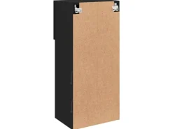 vidaXL TV-Schrank mit LED-Leuchten Schwarz 40,5x30x90 cm