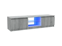 vidaXL TV-Schrank mit LED-Leuchten Grau Sonoma 120x30x35,5 cm* Wohnwände|TV-Wände
