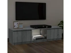 vidaXL TV-Schrank mit LED-Leuchten Grau Sonoma 120x30x35,5 cm* Wohnwände|TV-Wände