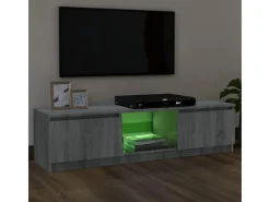 vidaXL TV-Schrank mit LED-Leuchten Grau Sonoma 120x30x35,5 cm* Wohnwände|TV-Wände