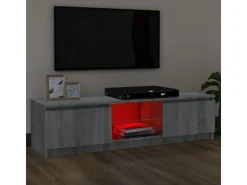 vidaXL TV-Schrank mit LED-Leuchten Grau Sonoma 120x30x35,5 cm* Wohnwände|TV-Wände