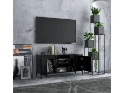 vidaXL TV-Schrank mit Metallbeinen Schwarz 103,5x35x50 cm* Wohnwände|TV-Wände