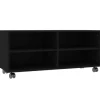 vidaXL TV-Schrank mit Rollen Schwarz 90x35x35 cm Holzwerkstoff* Wohnwände
