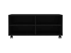 vidaXL TV-Schrank mit Rollen Schwarz 90x35x35 cm Holzwerkstoff* Wohnwände