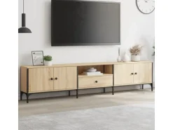 vidaXL TV-Schrank mit Schublade Sonoma-Eiche 200x25x44cm Holzwerkstoff* Wohnwände|TV-Wände