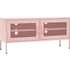 vidaXL TV-Schrank Rosa 105x35x50 cm Stahl