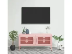 vidaXL TV-Schrank Rosa 105x35x50 cm Stahl