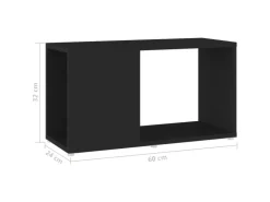vidaXL TV-Schrank Schwarz 60x24x32 cm Holzwerkstoff* Wohnwände|TV-Wände