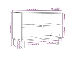 vidaXL TV-Schrank Schwarz 69,5x30x50 cm Holzwerkstoff Modell 2* Wohnwände|TV-Wände