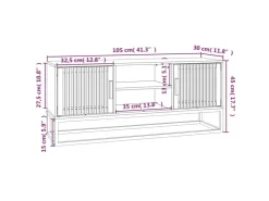 vidaXL TV-Schrank Schwarz 105x30x45 cm Holzwerkstoff und Eisen* TV-Wände