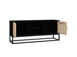 vidaXL TV-Schrank Schwarz 105x30x45 cm Holzwerkstoff und Eisen* TV-Wände
