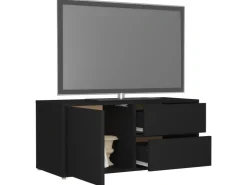 vidaXL TV-Schrank Schwarz 80x34x36 cm Holzwerkstoff* Wohnwände|TV-Wände
