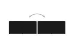 vidaXL TV-Schrank Schwarz 80x34x36 cm Holzwerkstoff* Wohnwände|TV-Wände