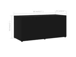 vidaXL TV-Schrank Schwarz 80x34x36 cm Holzwerkstoff* Wohnwände|TV-Wände