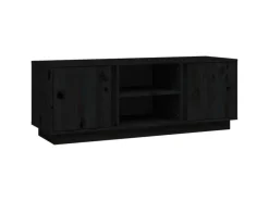 vidaXL TV-Schrank Schwarz 110x35x40,5 cm Massivholz Kiefür Modell 1