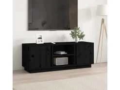 vidaXL TV-Schrank Schwarz 110x35x40,5 cm Massivholz Kiefür Modell 1