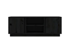 vidaXL TV-Schrank Schwarz 110x35x40,5 cm Massivholz Kiefür Modell 1